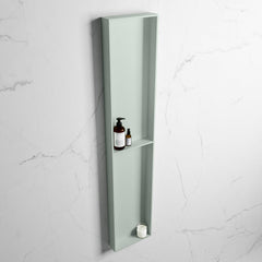 MONDIAZ EASY Nis 89,5x29,5cm in solid surface kleur Greey | Greey. 2 vakken geschikt voor in- of opbouw