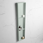 MONDIAZ EASY Nis 149,5x29,5cm in solid surface kleur Greey | Greey. 3 vakken geschikt voor in- of opbouw