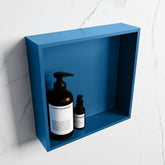 MONDIAZ EASY Niche 29.5x29.5cm in solid surface colour Jeans | Jeans. 1 compartment suitable for recessed or surface mounting
