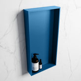 MONDIAZ EASY Niche 59.5x29.5cm in solid surface colour Jeans | Jeans. 1 compartment suitable for recessed or surface mounting