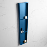 MONDIAZ EASY Nis 149,5x29,5cm in solid surface kleur Jeans | Jeans. 3 vakken geschikt voor in- of opbouw