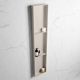 MONDIAZ EASY Nis 149,5x29,5cm in solid surface kleur Linen | Linen. 3 vakken geschikt voor in- of opbouw