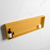 MONDIAZ EASY Niche 89.5x29.5cm in solid surface colour Ochre | Ochre. 1 compartment suitable for recessed or surface mounting