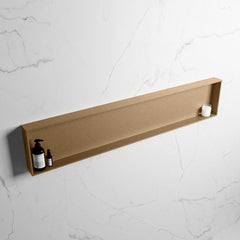 MONDIAZ EASY Nis 149,5x29,5cm in solid surface kleur Oro | Oro. 1 vak geschikt voor in- of opbouw