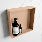MONDIAZ EASY Niche 29.5x29.5cm in solid surface colour Rosee | Rosee. 1 compartment, suitable for recessed or surface mounting