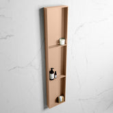 MONDIAZ EASY Nis 149,5x29,5cm in solid surface kleur Rosee | Rosee. 3 vakken geschikt voor in- of opbouw