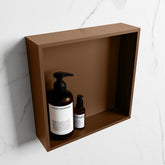 MONDIAZ EASY Niche 29.5x29.5cm in solid surface colour Rust | Rust. 1 compartment suitable for recessed or surface mounting