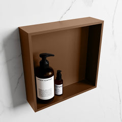 MONDIAZ EASY Nis 29,5x29,5cm in solid surface kleur Rust | Rust. 1 vak geschikt voor in- of opbouw