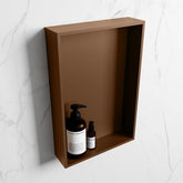 MONDIAZ EASY Niche 44.5x29.5cm in solid surface colour Rust | Rust. 1 compartment suitable for recessed or surface mounting