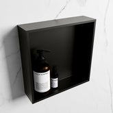 MONDIAZ EASY Niche 29.5x29.5cm in solid surface colour Urban | Urban. 1 compartment, suitable for recessed or surface mounting