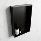 MONDIAZ EASY Niche 44.5x29.5cm in solid surface Urban color | Urban. 1 compartment suitable for recessed or surface mounting