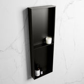 MONDIAZ EASY Niche 149.5x29.5cm in solid surface colour Urban | Urban. 2 compartments suitable for flush or surface mounting