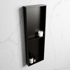 MONDIAZ EASY Nis 149,5x29,5cm in solid surface kleur Urban | Urban. 2 vakken geschikt voor in- of opbouw
