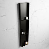 MONDIAZ EASY Niche 149.5x29.5cm in solid surface colour Urban | Urban. 3 compartments suitable for recessing or surface mounting