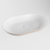 MONDIAZ ONNI Waskom solid surface 55cm kleur Smoke / Talc