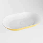 MONDIAZ ONNI Waskom solid surface 55cm kleur Ocher / Talc