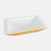 MONDIAZ TOPI Waskom solid surface 60cm kleur Ocher / Talc