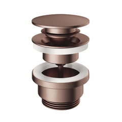 Hotbath Cobber P710 klikplug - Geborsteld Koper PVD