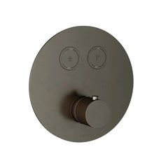 Hotbath Cobber PB009 inbouwthermostaat met 2 pushbuttons Geborsteld Koper PVD