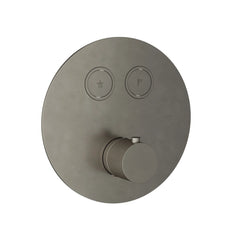 Hotbath Cobber PB009EXT afbouwdeel voor inbouw thermostaat met 2 pushbuttons Verouderd IJzer