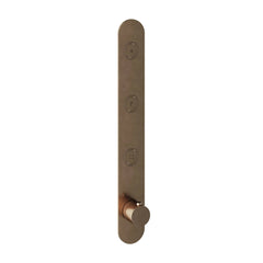 Hotbath Cobber PB050EXT afbouwdeel voor inbouw thermostaat met 3 pushbuttons - Verouderd Messing