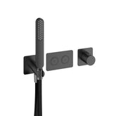 Hotbath Gal PB7071BGP inbouw thermostaat met 2 stopkranen en handdouche Geborsteld Gunmetal PVD