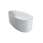 Riho Catching Waves Vrijstaand Bad - solid surface- 174x82cm - mat wit