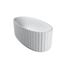 Riho Catching Waves Vrijstaand Bad - solid surface- 174x82cm - mat wit