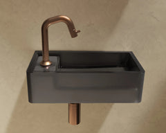 Riho Frosted fontein - solid surface - met kraangat - links/rechts