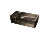 Riho Frosted fontein - solid surface - met kraangat - links/rechts