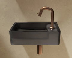 Riho Frosted fontein - solid surface - met kraangat - links/rechts