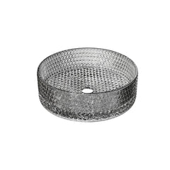 Riho Glamour Waskom - 35.5x35.5x11cm - glas - Smoke/Goud