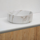 Riho Marmic Waskom - Keramiek - marmer - mat wit/ mat zwart