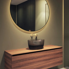 Riho Oval waskom - solid surface - 38x33x20.4cm