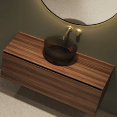 Riho Oval waskom - solid surface - 38x33x20.4cm