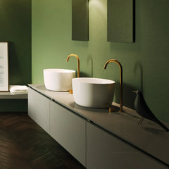 Riho Oval waskom - solid surface - 38x33x20.4cm