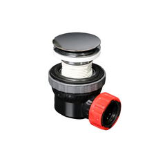 MONDIAZ Ruimte besparende click sifon 6,7cm hoog rond Chroom Messing