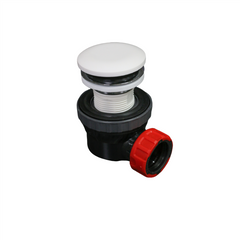 MONDIAZ Ruimte besparende click sifon 6,7cm hoog Solid surface rond Talc