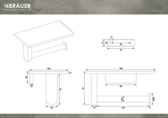 BRAUER Toiletrolhouder met planchet koper geborsteld PVD