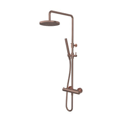 Hotbath Buddy SDS1 opbouw regendoucheset - staafhanddouche - 30cm hoofddouche - Geborsteld Koper PVD