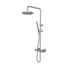Hotbath Buddy SDS1 opbouw regendoucheset - staafhanddouche - 25cm hoofddouche - Geborsteld Nikkel