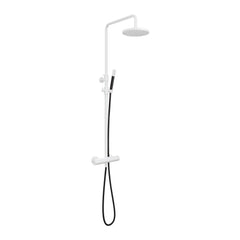 Hotbath Cobber SDS9 thermostatische stortdoucheset - staafhanddouche - 20cm hoofddouche - Mat Wit
