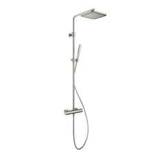 Hotbath Gal SDSGL9 thermostatische stortdoucheset - hoofddouche 22x22cm - Geborsteld Nikkel