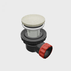 MONDIAZ Ruimte besparende click sifon 6,7cm hoog Solid surface rond Ostra