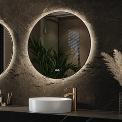 Hipp Design 13500 ronde spiegel met LED en spiegelverwarming