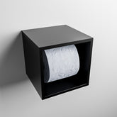 MONDIAZ EASY Toiletrolhouder CUBE 160 solid surface 16x16cm kleur Urban. Geschikt voor op en inbouw.