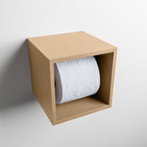 MONDIAZ EASY Toiletrolhouder CUBE 160 solid surface 16x16cm kleur Oro. Geschikt voor op en inbouw.