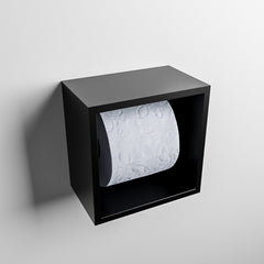 MONDIAZ EASY Toiletrolhouder CUBE 160 solid surface 16x16cm kleur Urban. Geschikt voor op en inbouw.