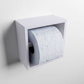 MONDIAZ EASY Toiletrolhouder CUBE 160 solid surface 16x8,6cm kleur Cale. Geschikt voor op en inbouw.
