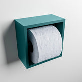 MONDIAZ EASY Toiletrolhouder CUBE 160 solid surface 16x8,6cm kleur Smag. Geschikt voor op en inbouw.